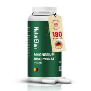 Magnesium Bisglycinat Kapseln - 180 Kapseln/Magnesium Glycinat 270 Kapseln, 300mg Magnesium pro Tagesdosis, Vegan, In Deutschland Produziert